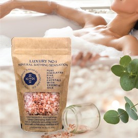 Luxury No. 1 Pink Himalayan Bath Salts | Promotes Muscle Relaxation | Relieve Stress & Aid Sleep | Restores & Soothes Skin | Infused with Essential Oils | Edinburgh Skincare Company x1 Box