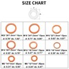 MuHize Copper Washers Kit 150PCS 8 Sizes - Metric Sealing