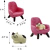 Miniature Cat Figurines with Small Sofa - Resin Mini Cat