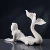 Veronese Design 7 5/8 Inch Mermaid Lying Resin Sculpture Marble
