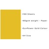 Sunflower Gold A4 Coloured Craft Paper 80gsm x 100 Sheets