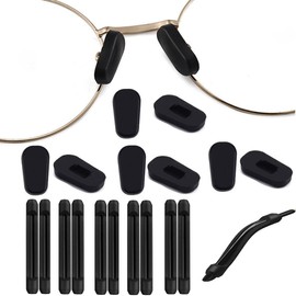 SUKPSY 10 Pairs Silicone Eyeglass Nose Pad Covers,Eyeglasses Ear cushions,Eyeglasses Temple Tips Sleeve Retainer,Anti-Slip Elastic Comfort Glasses Retainers For Sunglasses Eyewear Reading Glasses