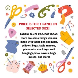 SH Fabric Lamb and Lion of Judah Fabric Panel for Quilting Sewing Crafing Quilt Block - 10x10 inches