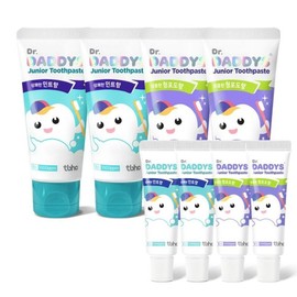 Dr. Deddy's Strong Toothpaste Junior Fluoride Toothpaste for Elementary Students (Mint + Green Grape Flavor) 4 Packs + Female... / 닥터데디스 튼튼치약 주니어 초등학생 불소치약(민트향+청포도향)4개+여...