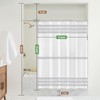 Seasonwood Grey and White Shower Curtain with Tassels Modern Farmhouse