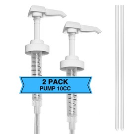 2 Pcs White 38-400 10cc Pump for Gallon Jug Dispensing Gallon Jug Pump Dispenser Lotion Gallon Shampoo Pump Top Replacement, Fits 1 Gallon Bottle 64oz 128oz Hand Sanitizer Containers