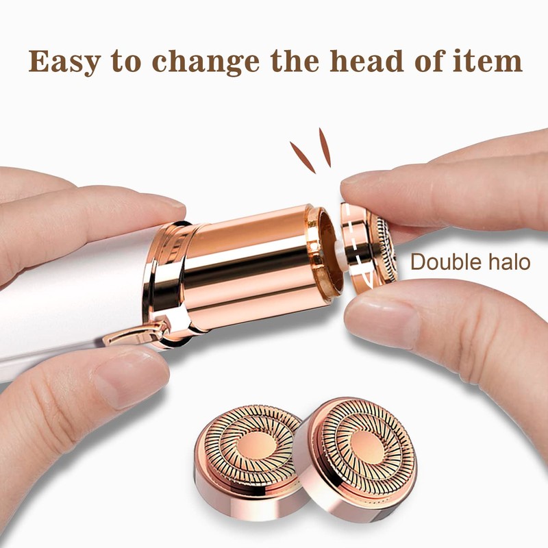 Replacement Heads for Flawless，Women Facial Hair Remover Replacement Heads for