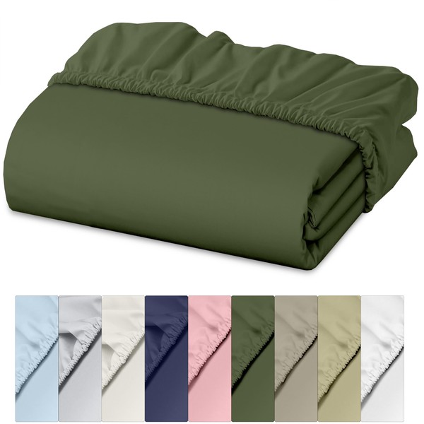 RUVANTI 100% Cotton Twin Fitted Sheet Only - Crispy Cooling