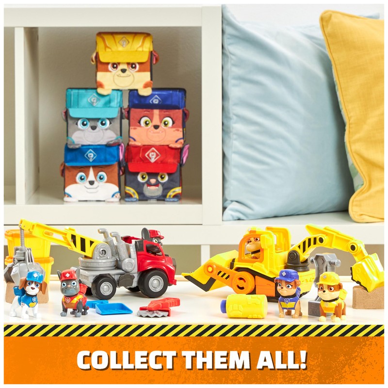 Rubble & Crew Stuffed Animals, Rubble, 4-Inch Cube-Shaped Plush Toy