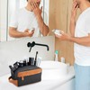 Lizzton Travel Toiletry Bag for Men - Water-Resistant PU Leather