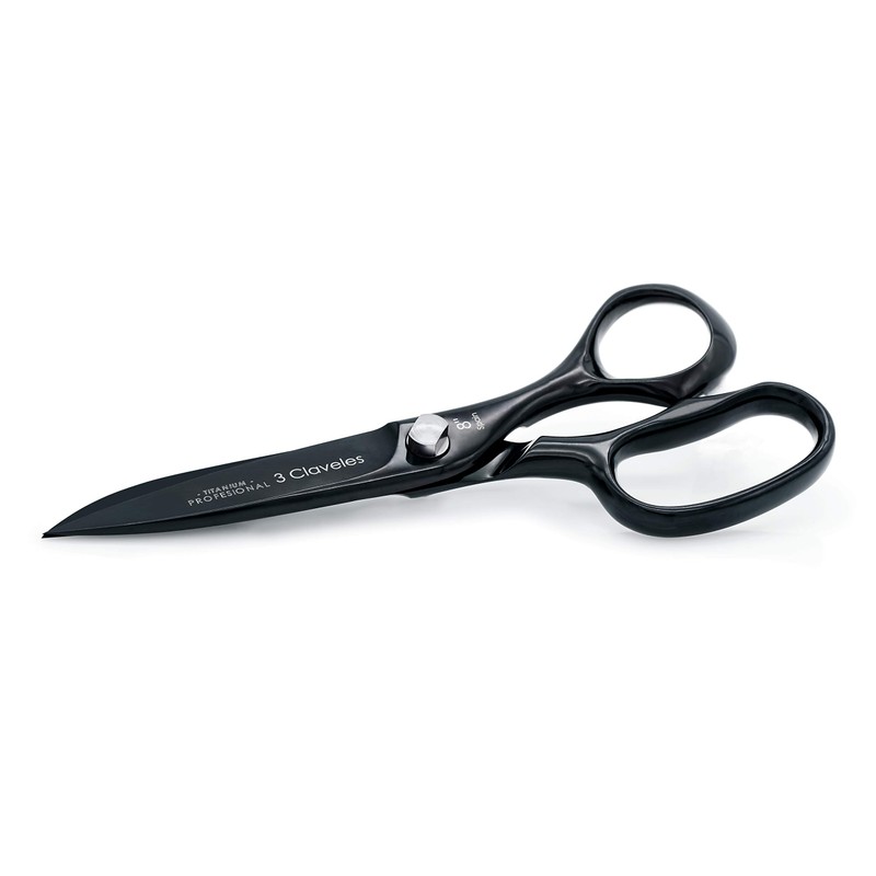 3 Claveles 8" High Performance Scissors, Carbon Steel, Black, 23