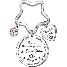 SHIYOUO Mum Gifts Keyring from Daughter Son Never Forget That I Love You Mother's Day Birthday Christmas Gifts Women Keychain Engraved Thanks for All The Things You Do...