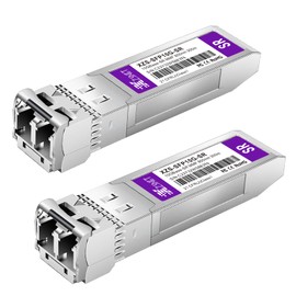 XZSNET 10GBASE-SR SFP+ Transceiver, 10G SFP+ to LC Multimode Fiber Module Compatible with Cisco SFP-10G-SR, Ubiquiti UniFi UF-MM-10G, Mikrotik S+85DLC03D, Meraki, Netgear, D-Link and More, 2 Pack