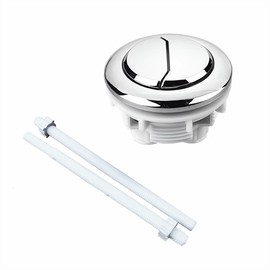 Round Dual Flush Toilet Push Button, 48mm Toilet Cistern Push Button Replacement Accessories for Bathroom Toilet Water Tank Repair (1 Pack)