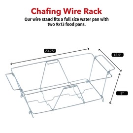 Sterno Chafing Dish Wire Rack - Folding Wire Racks for Food Warmer, Chafer Buffet Stand for Catering - Stand for Food Warmer, Holds Water & Food Pans - Pack of 6