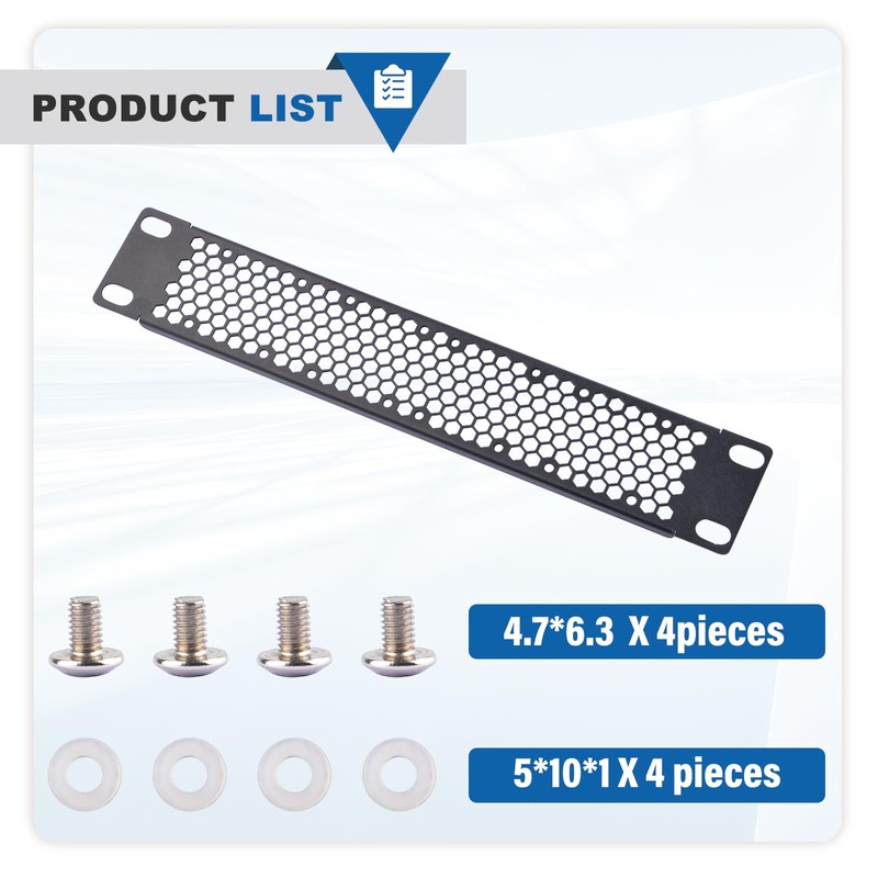 GeeekPi Vented 1U Blank Panel Metal Rack Bracket for DeskPi