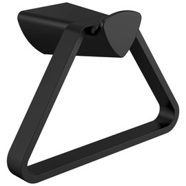 Delta Faucet Zura Towel Ring, Matte Black, Bathroom Accessories, 77446-BL