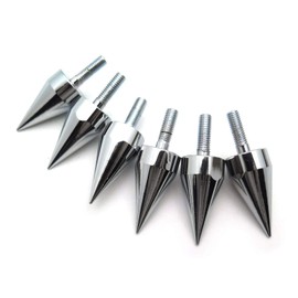 HTTMT MT218-002-SR (6 pcs) Universal Silver Spike Bolts Compatible with Windscreen Fairings License Plate