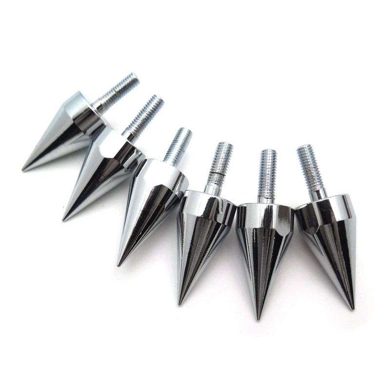 HTTMT MT218-002-SR (6 pcs) Universal Silver Spike Bolts Compatible with