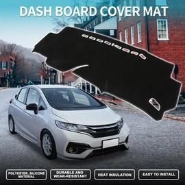 TUCKBOLD Dash Cover for Honda Fit Non-Slip | Center Console Dash Board Mat Black 1 Pcs