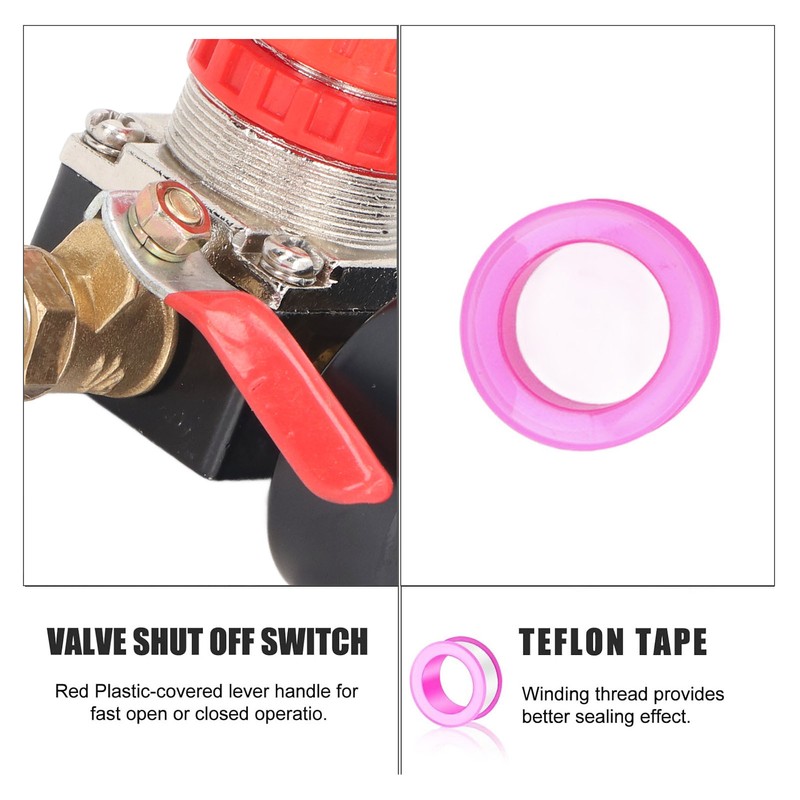 Air Compressor Regulator 0‑180 PSI Pressure Controller 1/4in with Gauge