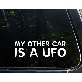 Diamond Graphics My Other Car is A UFO (8-3/4" x 2-3/4") Die Cut Decal Bumper Sticker for Windows, Cars, Trucks, Laptops, Etc.