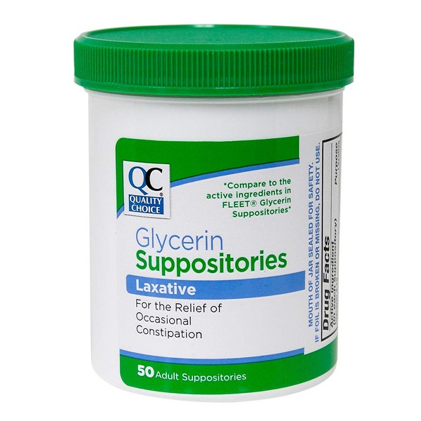 Quality Choice Glycerin Suppositories Laxative 50 Count Each (2)