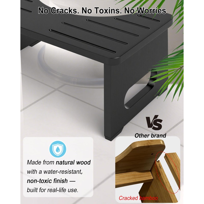 Yose Toilet Stool Foldable, 7 Inch Poop Stool for Bathroom,