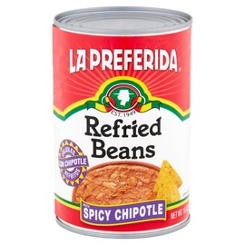 La Preferida Refried Beans, Spicy Chipotle, 16 oz (Pack - 12)