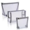 Boao 3 Piece Mesh Cosmetic Bag Mesh Makeup Bag with