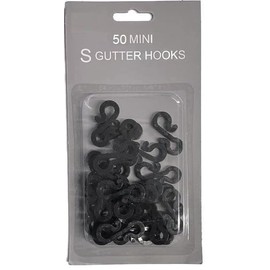 UKDD® Outdoor Light Clips, Light Clips Gutter, Hooks Outdoor Light, Hooks S Clips Hooks for Outdoor Lights Gutter Clips, Light Hooks for Outside String Lights (Pack of 50 Hooks)