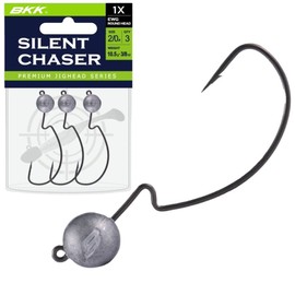 BKK Lures A-EA-1629 Silent Chaser - 1X EWG Round Head - 1/8oz - 1/0, 4-Pack