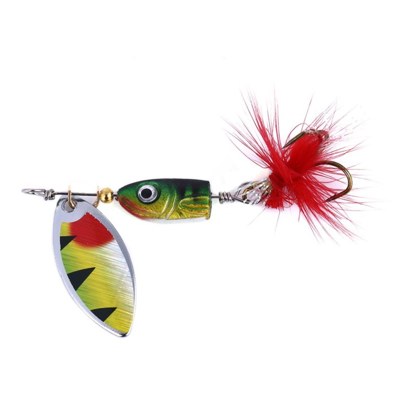 CORHAD Durable Fishing Spinner Sequin Bait 4.5cm Real Fish Shape