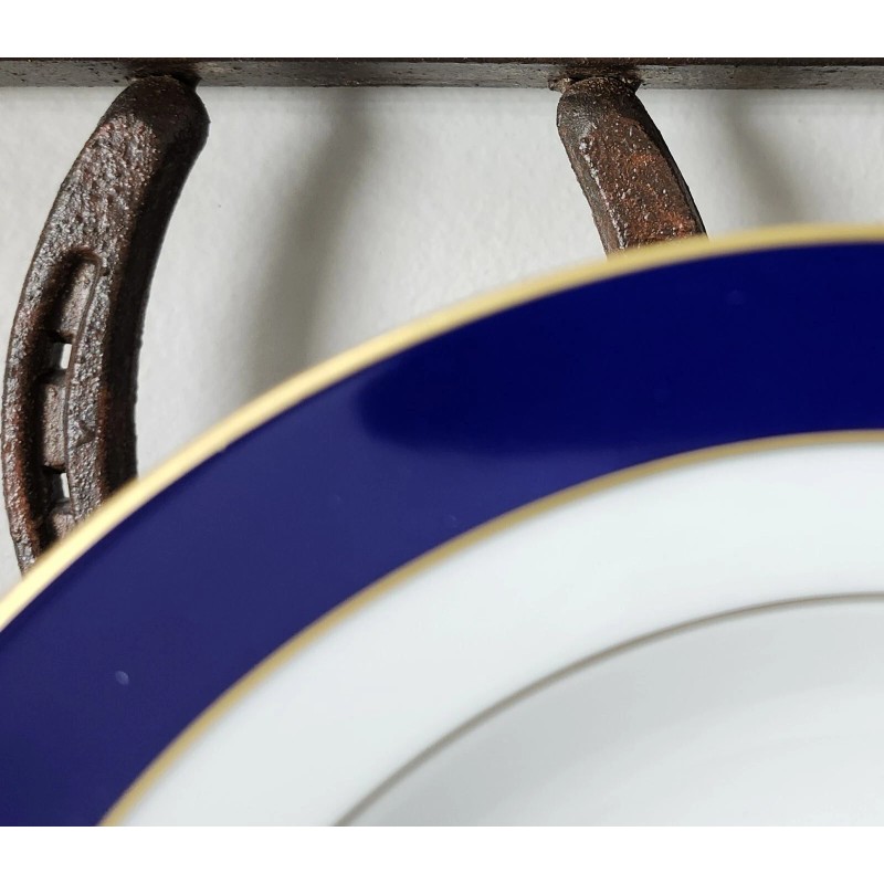 Haviland France TURENNE COBALT Rim Soup Bowl Never Used BRAND