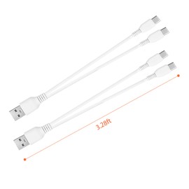 YINORD Charger for Momcozy M5 Breast Pump, USB Charging Cable, for M5, M6, M9, S9 Pro and S12 Pro Hands-Free Breast Pump 3.2ft (White)