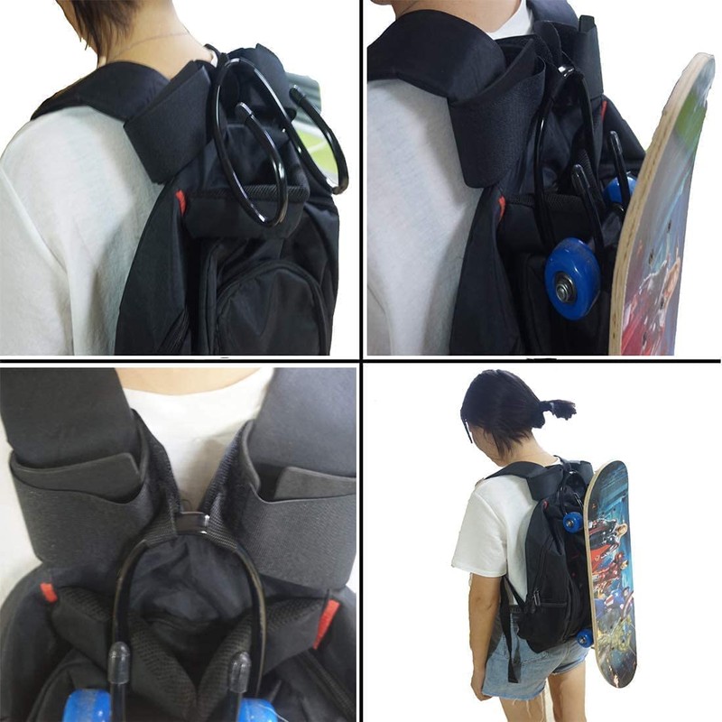 Backpack Strap Clips Skateboard Mount Carrier Hanger,Backpack Attachment Carry Rack