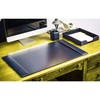 Navy Blue 3-Piece Leather Desk Set, Bonded Leather