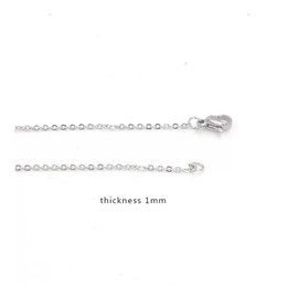 USIGONG10k White Gold Delicate Lightweigtht Thin Rope Chain Necklace For Women (18 inch - 1 mm)