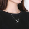 Double Horseshoe White and Black Crystal Horse Hoof Pendant Necklaces