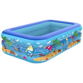 OKONOS Inflatable Swimming Pool Thick Family Kiddie Pool for Baby Kids Backyard Summer Water Fun