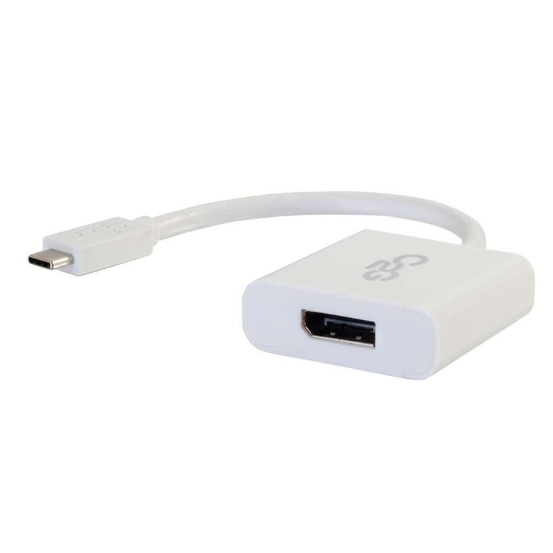 C2G USB-C To DisplayPort Adapter Converter - White