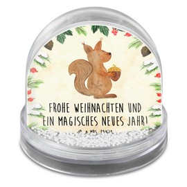 Mr. & Mrs. Panda Snow globe squirrel Christmas gift Christmas greeting bird wonder globe winter winter motif Santa Claus Merry Christmas