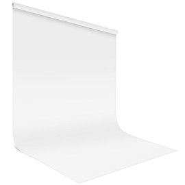 HOTUT Screen Backdrop,1.8M x 2.8M White Photography Backdrop,Portable Collapsible Photography Background,Non-woven Fabrics Background Cloth for Photo Studio,Video Shooting,Live Streaming,Parties