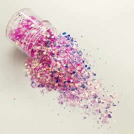 10g High Sparkle Iridescent Chunky Mixes Glitter Opal Sequins Nail Glitter Paillettes Eo-Friendly PET Sequin Nails Art Manicure Material NC01