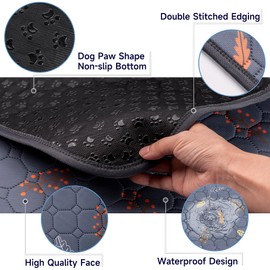 Washable Pee Pads for Dogs - 2 Pack Puppy Pads with Super Absorbent, Non-Slip, Reusable Pee Pads Specifically Designed for Dog Playpen, Crate, Whelping Box, Floor - 36" x 41", Grey