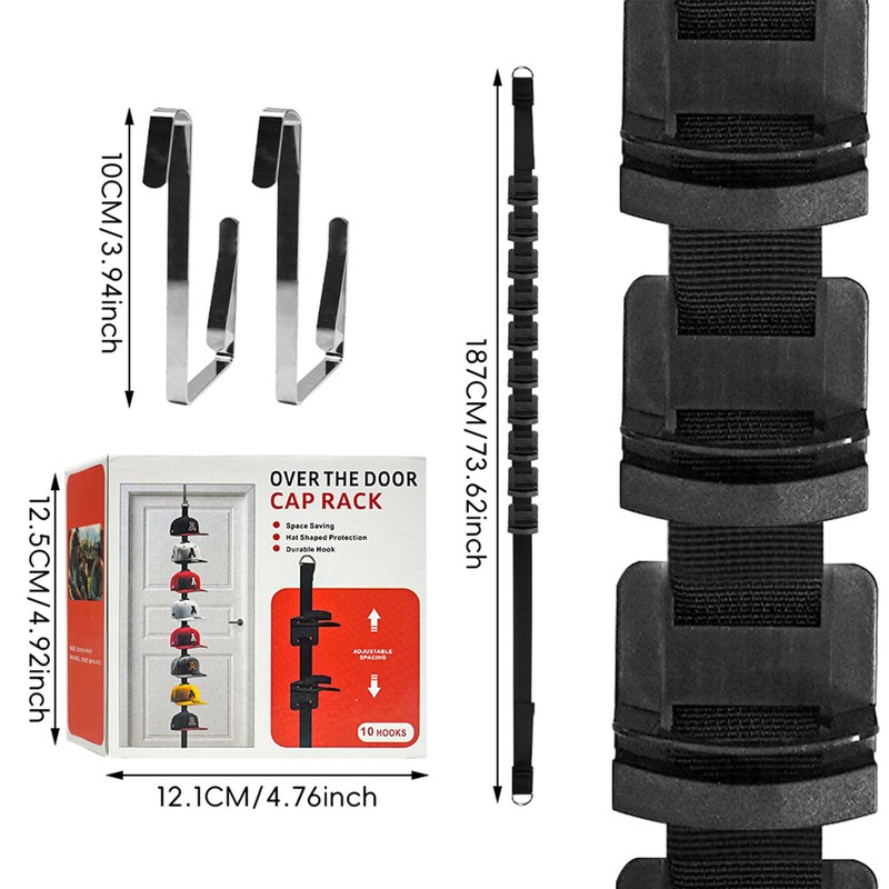 ANIS·KEAAR Hat Rack for Door - Two-Way Hanging Cap Organizer