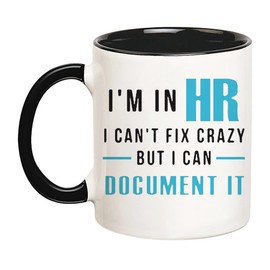 Fonhark - Taza divertida de HR, taza de café HR, taza de recursos humanos, regalo de recursos humanos, gerente de recursos humanos, director de recursos humanos, taza de café de 11 onzas