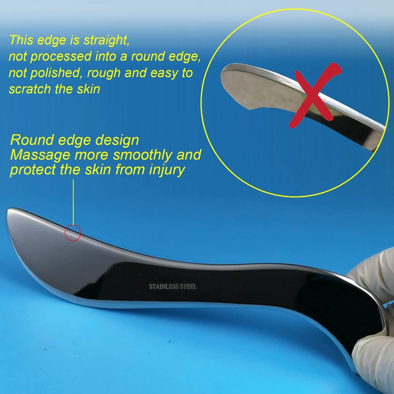 BYYDDIY Stainless Steel Gua Sha Muscle Scraper Tool,Scar Tissue Tool,Physical