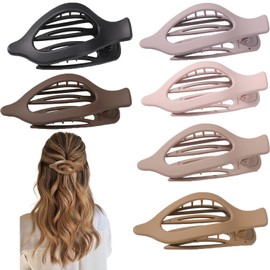 Pinzas para Peinar el Cabellos 6 Piezas, Horquillas para Cabello Mujer, Pinza Plana para Cabellos con Sujeción Segura y Dientes Interiores Adecuado para Cabello Grueso y Fino, Adecuado para Mujeres y Niñas