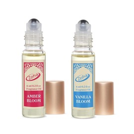 Zoha Perfumes Amber Bloom & Vanilla Bloom Perfume Oil Roll On Bundle, Alcohol-Free, Long-Lasting Fragrance for Women & Men, Premium Quality Scents